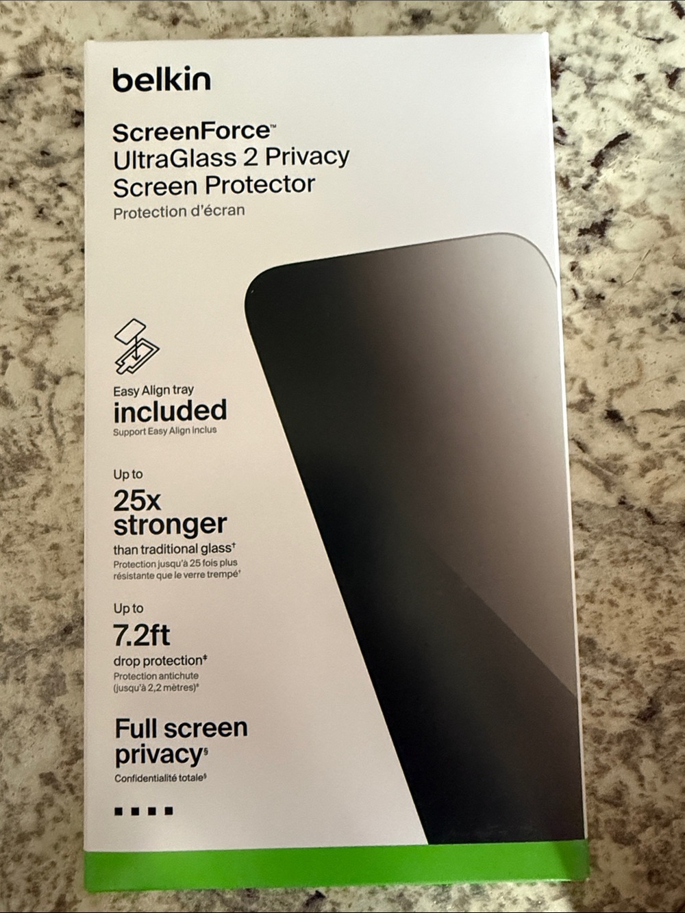Belkin ScreenForce UltraGlass 2 Privacy Screen Protector Black iPhone 17 pro max